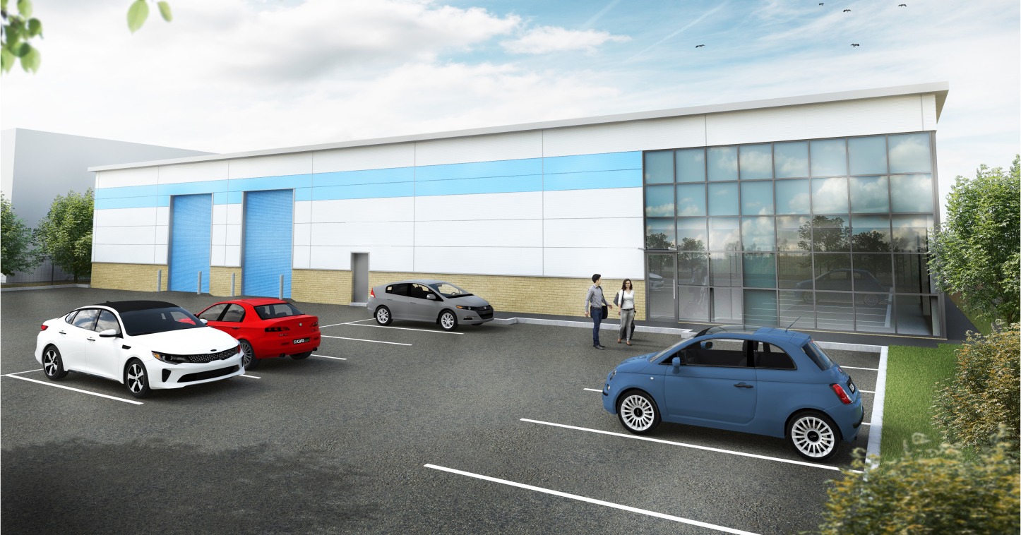 The property once completed will comprise a new build high specification portal framed industrial/warehouse unit with accommodation benefiting from:

- Horizontal composite micro-rib wall cladding to the North and East elevations 1 Powder coated alum...