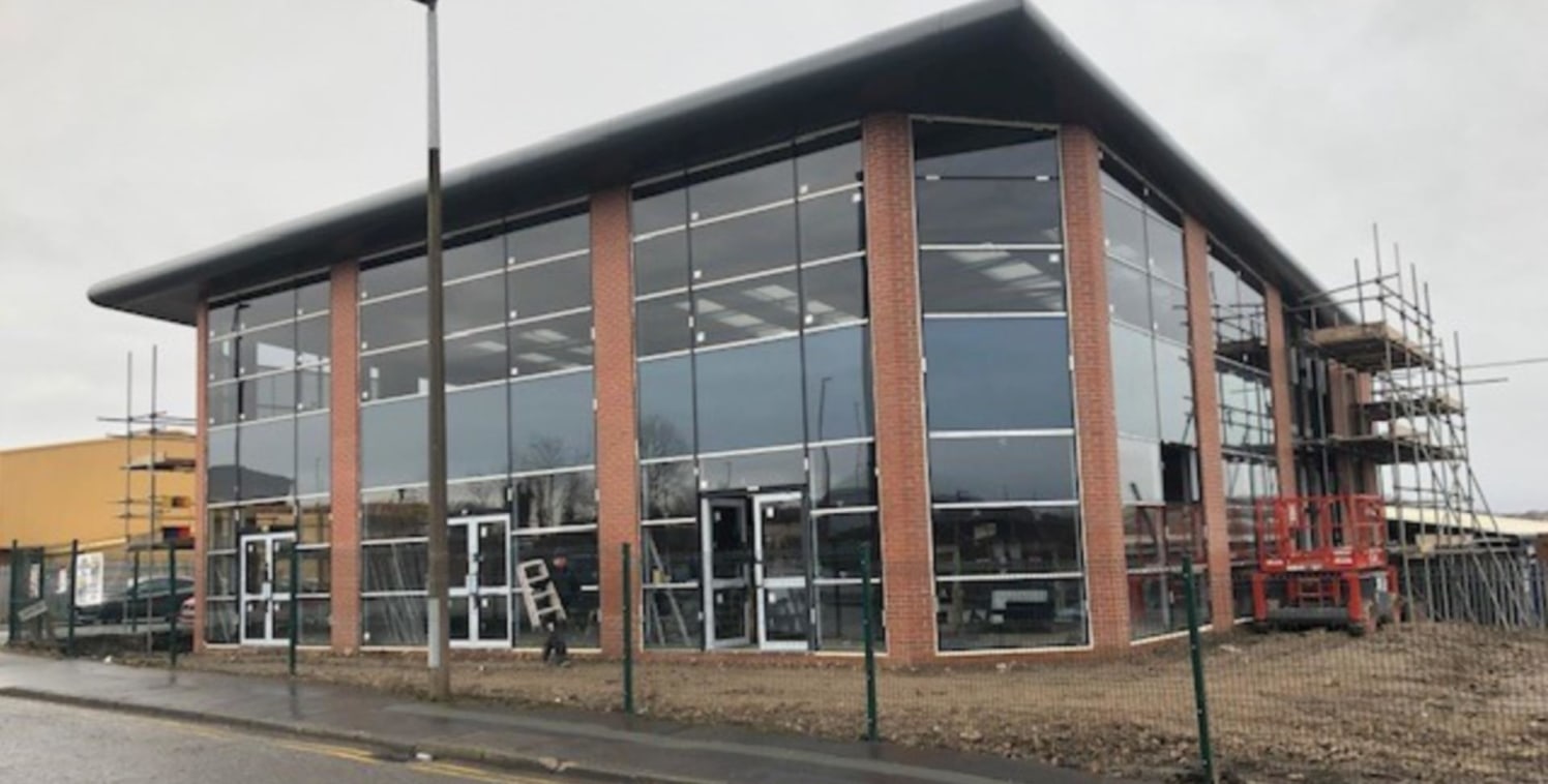 The property has been developed to encompass 3 ground floor retail units and then first floor office accommodation.<br><br>The property is constructed on a steel portal frame with full height glazed windows under a mono pitched roof, including double...