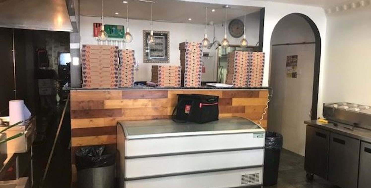 Available immediately<br><br>London Properties are pleased to offer to the market this ground floor and of a mid-terrace building which has been totally refurbished to a high standard and trading as a Pizza, Chicken & Kebabs Takeaway situated on Burn...