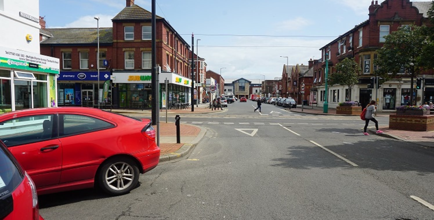 Double fronted shop premises located immediately off Lord Street in Fleetwood. The shop offers approximately 35 sqm including partitioned kitchen plus separate wc. New lease available, rent &pound;450 per calendar month. Suit a variety of uses subjec...