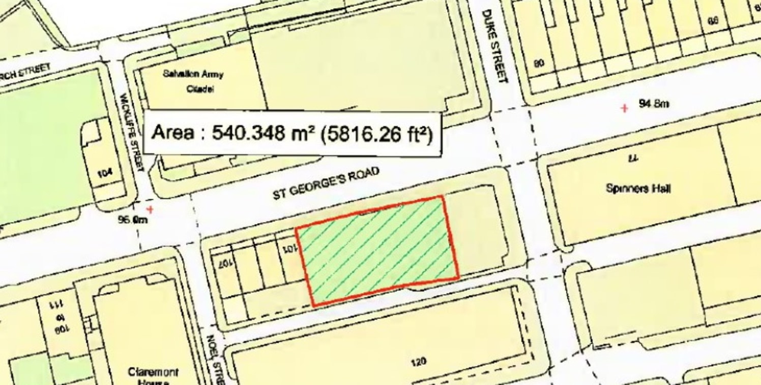 A cleared rectangular piece of land formerly housing office/residential properties which have been since demolished and now lies open and vacant on the fringe of Bolton Town Centre.

The property has a hardcore surface with a brick boundary wall surr...