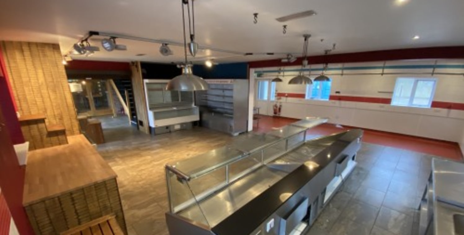 A modern detached steel portal frame building which has traded as Roaming Roosters for a number of years.\n\nThe property comprises of a restaurant, commercial kitchen, farm shop with substantial preparation area, first floor coffee shop, staff offic...