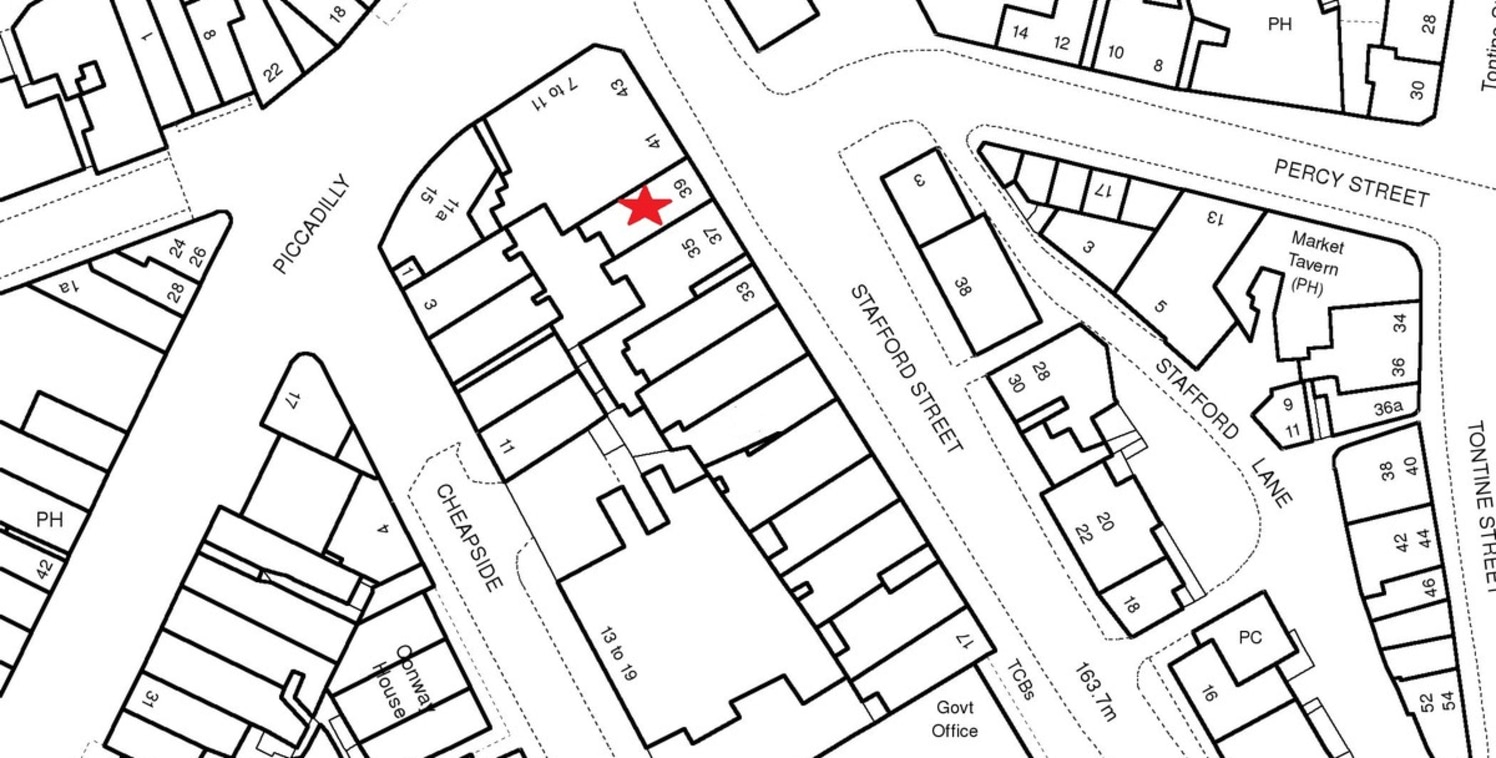 To Let: Ground floor lock up retail premises on Stafford Street, Hanley, Stoke on Trent, ST1 1JU. Stafford Street is a principal edge of town thoroughfare with a mix of national and independent retailers in the area.