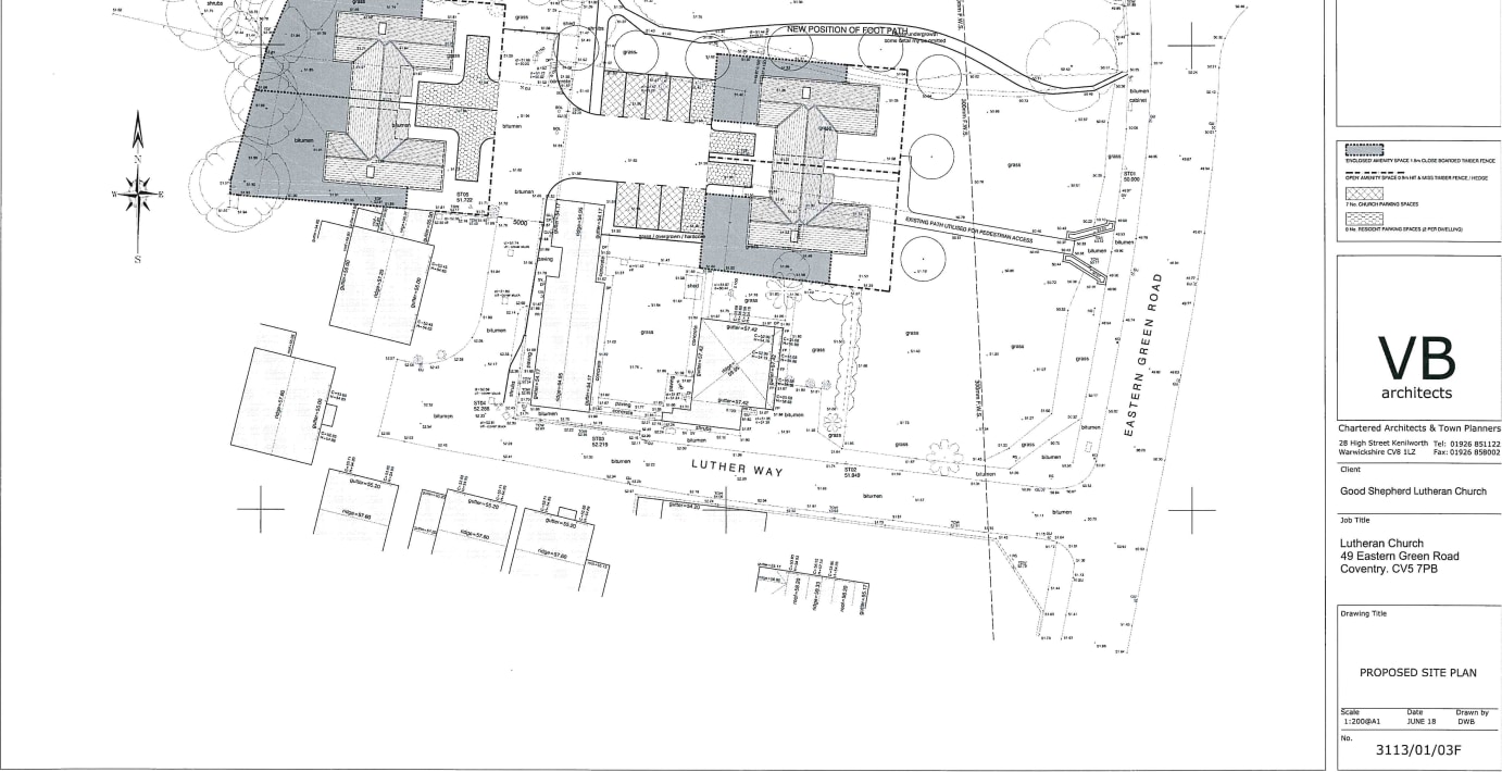 Residential development site with planning consent for the erection of 4 bungalows.