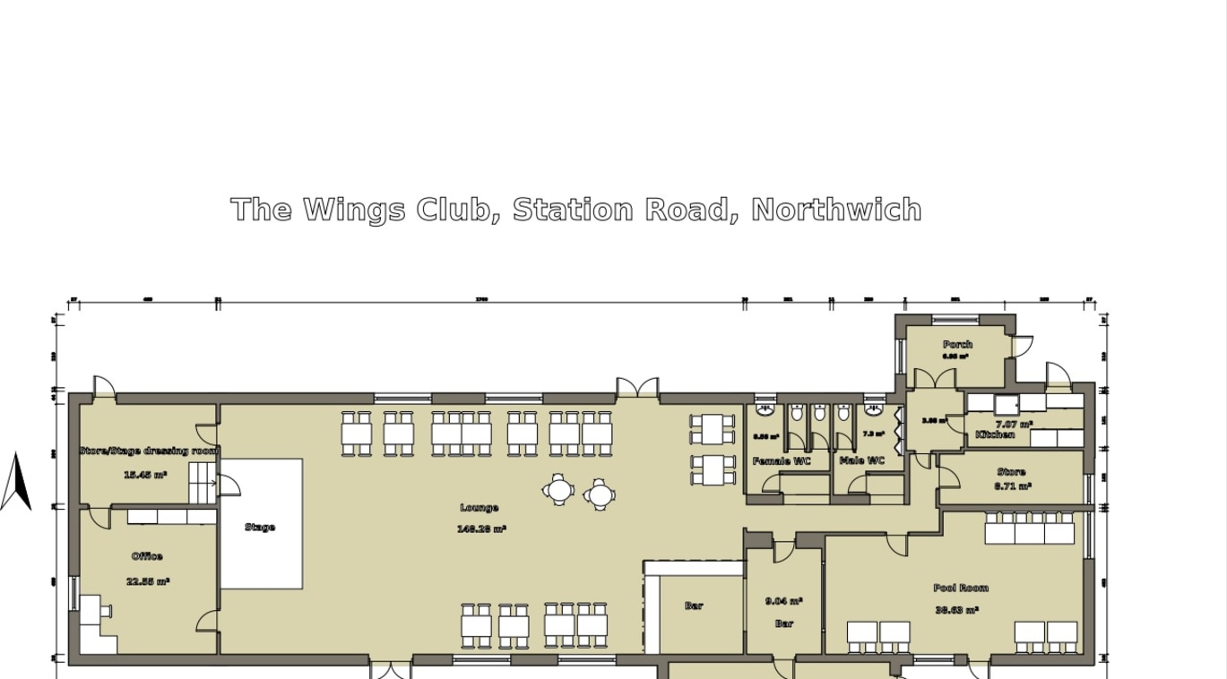 This former social club is suitable for a variety of trades, subject to planning.

Internally the premises provide a large open plan lounge, currently with a fitted bar and stage area. To the rear of this is an office and storage/dressing room and to...