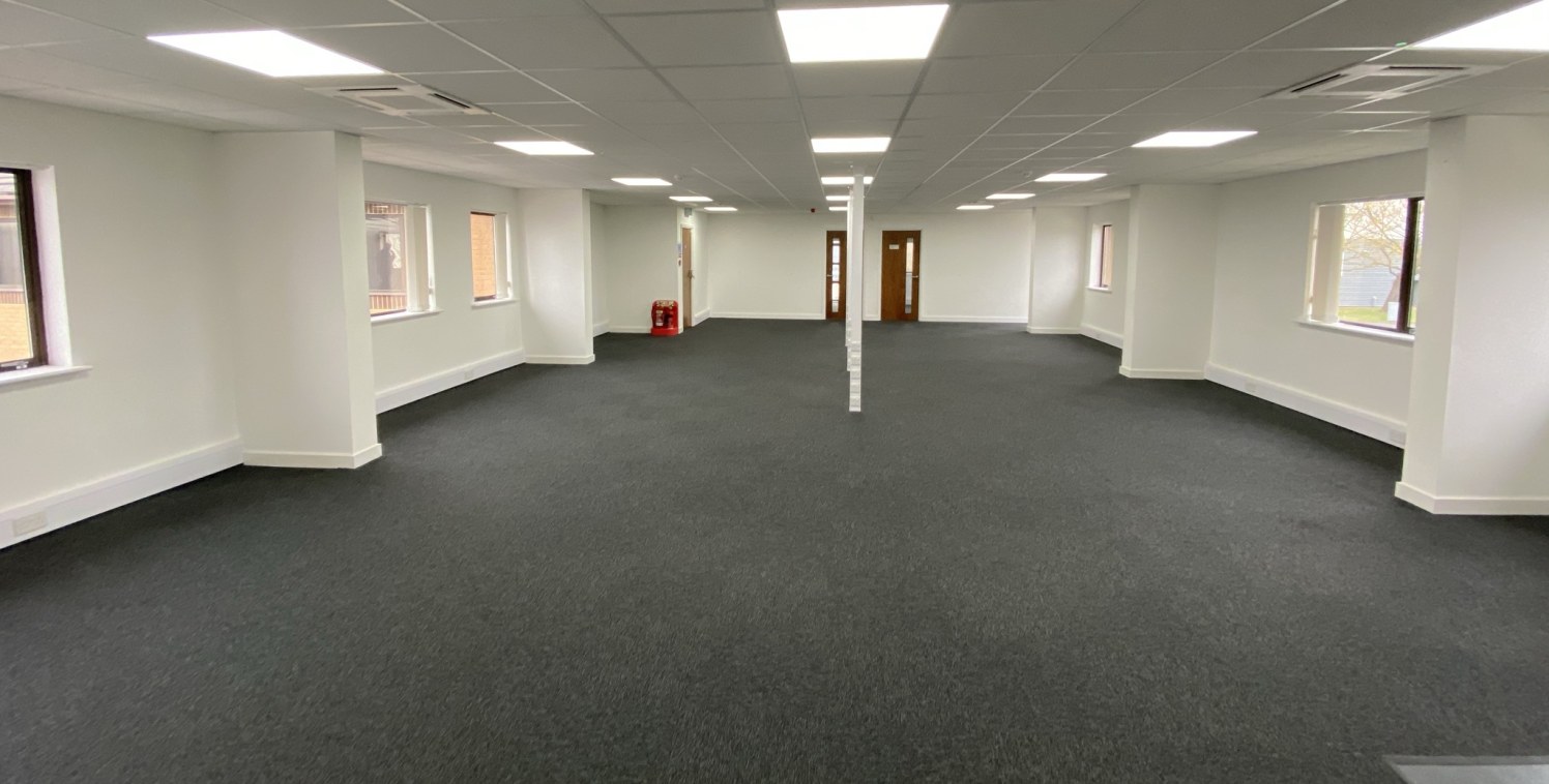 Parkway business centre provides a number of good value office units within zone 2 of Deeside Industrial Estate.

Block E - First Floor - 1,860 sq ft @ £10 psf = £18,600 per annum

Open plan offices at first floor.

Plus meeting rooms, kitchen and WC...