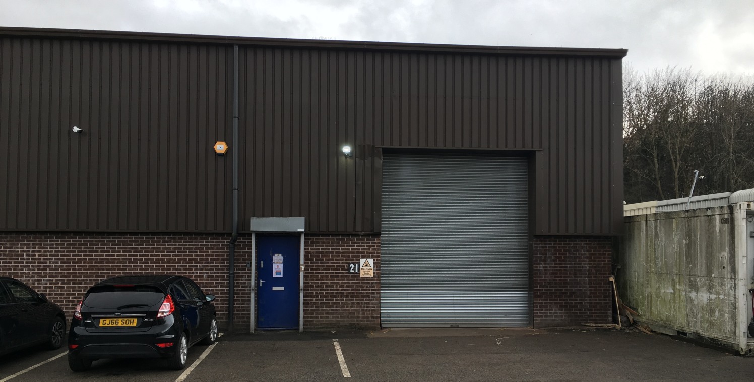 The property comprises a modern, single storey, steel portal frame, end of terrace, industrial unit, with brick and block cavity walls to the lower section and profile metal sheet cladding to an eaves of 6.28 metres, and with solid concrete floor, be...