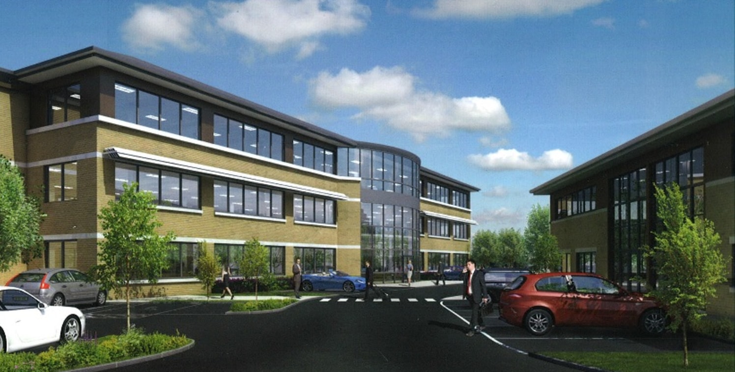 Possible build design\n\n2,745 sq ft to 10,980 sq ft\n\nNEWBURY BUSINESS PARK\n\nAn opportunity to design and build your own office on Newbury's premier business park\n\nTypical Specification\n\n* 3 pipe fan coil air conditioning\n\n* 2.6m finished f...