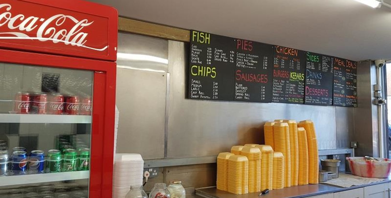 This A5 takeaway is currently running as a Fish & Chip shop. The lease will be reassigned upon purchase and will include the fixtures and fittings, internal inspection is highly recommended....