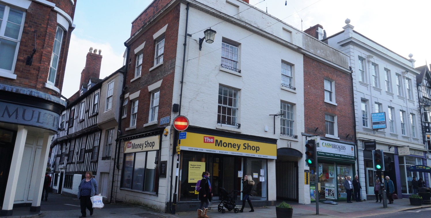 Shrewsbury Town Centre Retail Unit\nProminent Position on Main Road from Train Station through Town Centre\nIncludes Basement Area\nSales Area: 43.88 sq m (472 sq ft)\nTotal Area: 66....