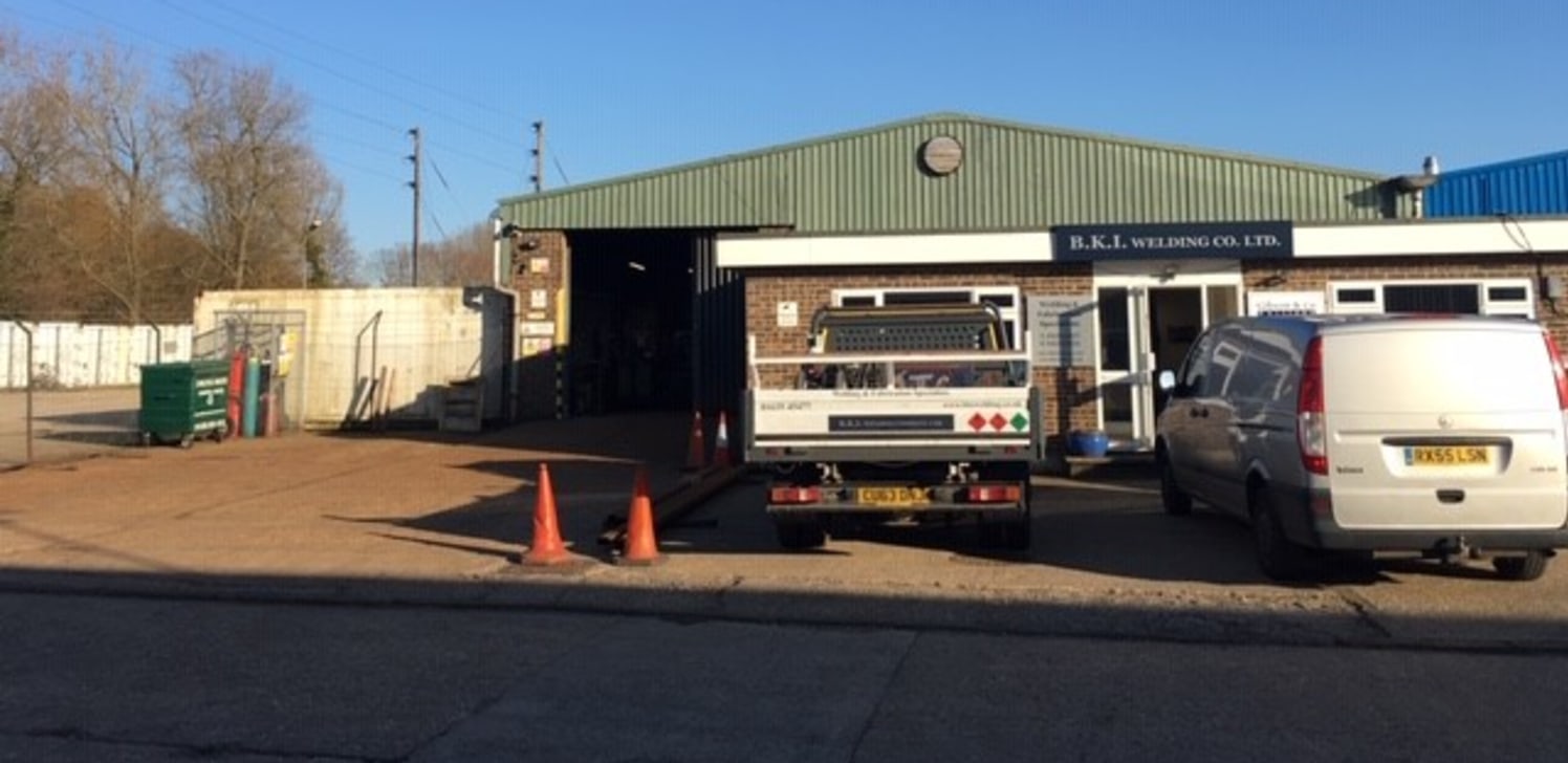 Unit 2 comprises a brick built office pod with flat roof adjoining a steel framed pitched roof workshop building to the rear.

The property includes entrance reception, three offices (one self contained with kitchen and WC), main kitchen and ladies W...