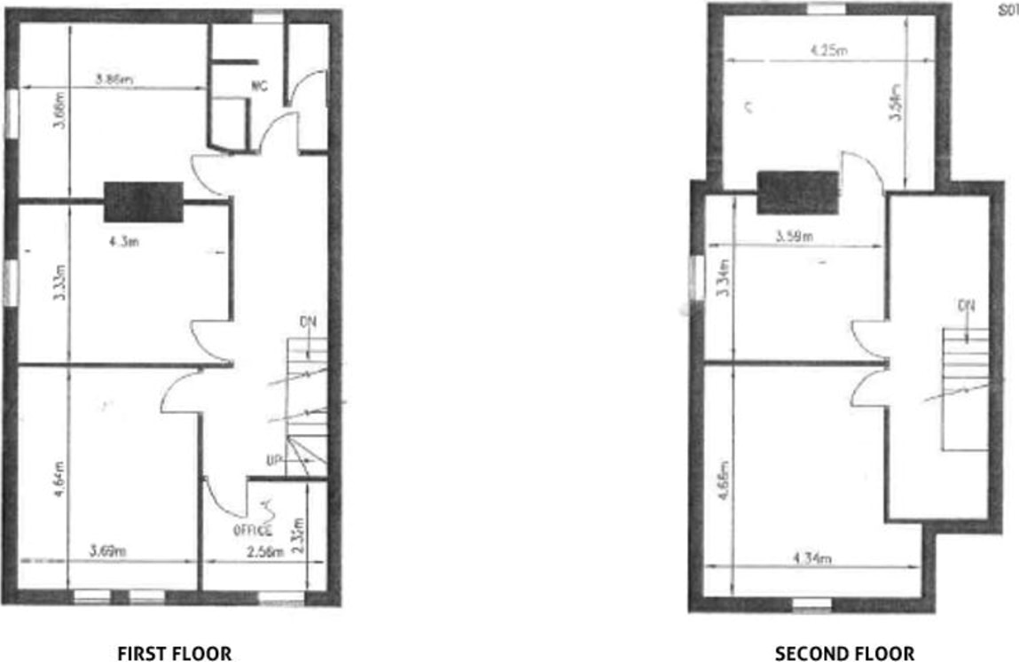 The property comprises a three storey office building occupied by professional companies. The available accommodation - 1st floor rear room and 2nd floor suite of three rooms. Limited car parking is also available.