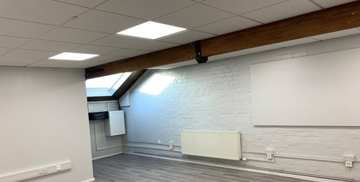 A completely refurbished modern first floor open plan office/studio with ground floor access situated within a converted period building, that includes the various other businesses. 

The suite benefits from the following features:- 

Newly carpeted....