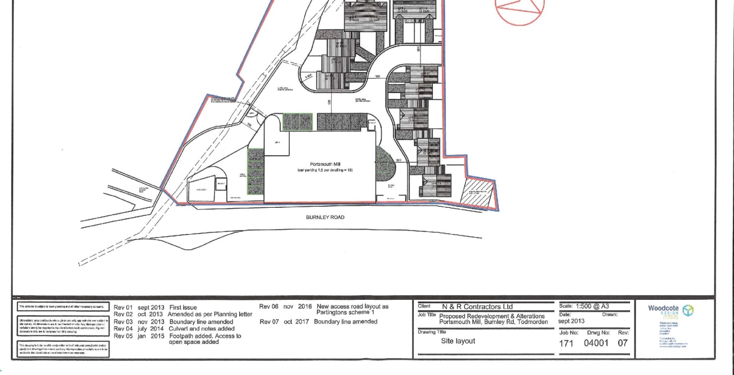 LOCATION\n\nThe site comprises of the former Portsmouth Mill located on Burnley Road (A646). The site is located midway between the towns of Todmorden and Burnley on the Lancashire / Yorkshire border....