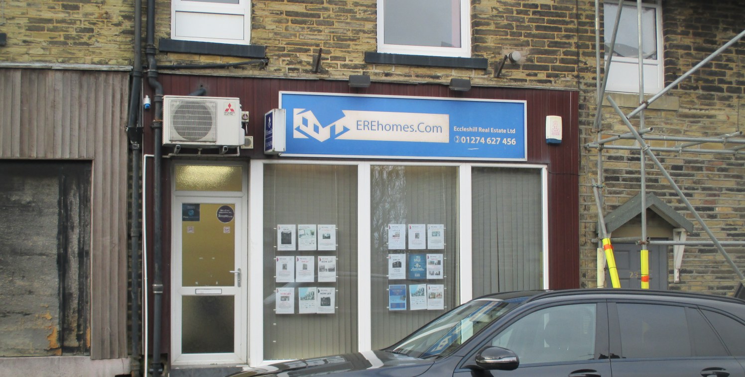 Ground floor retail/office premises situated in Eccleshill village centre. The premises have a modern PVC shop front and the main office/sales area has a Mitsubishi Electric air conditioning unit....