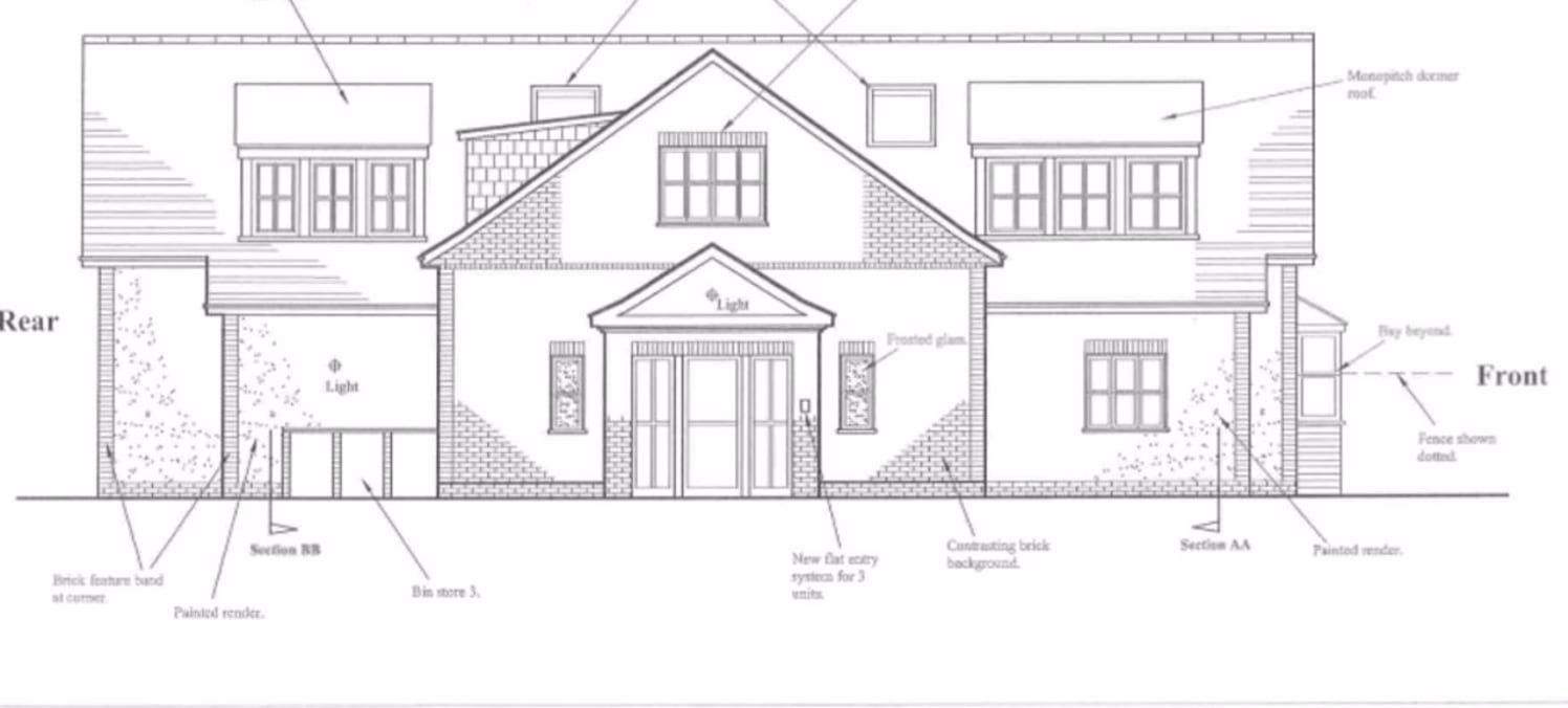 Freehold detached bungalow with planning granted for extensions and conversion creating 2 x 1 bed, 1 x 2 bed & 1 x 3 bed flats.