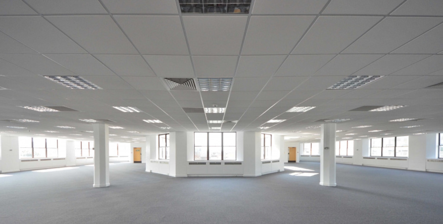 Detached office building in a commanding and prominent position in Swindon town centre arranged over 5 floors. Secure access. 24 hour CCTV. Staffed reception desk. 1gb fibre internet bearer. 2 large lifts. Car park. Bicycle storage. Male and female w...