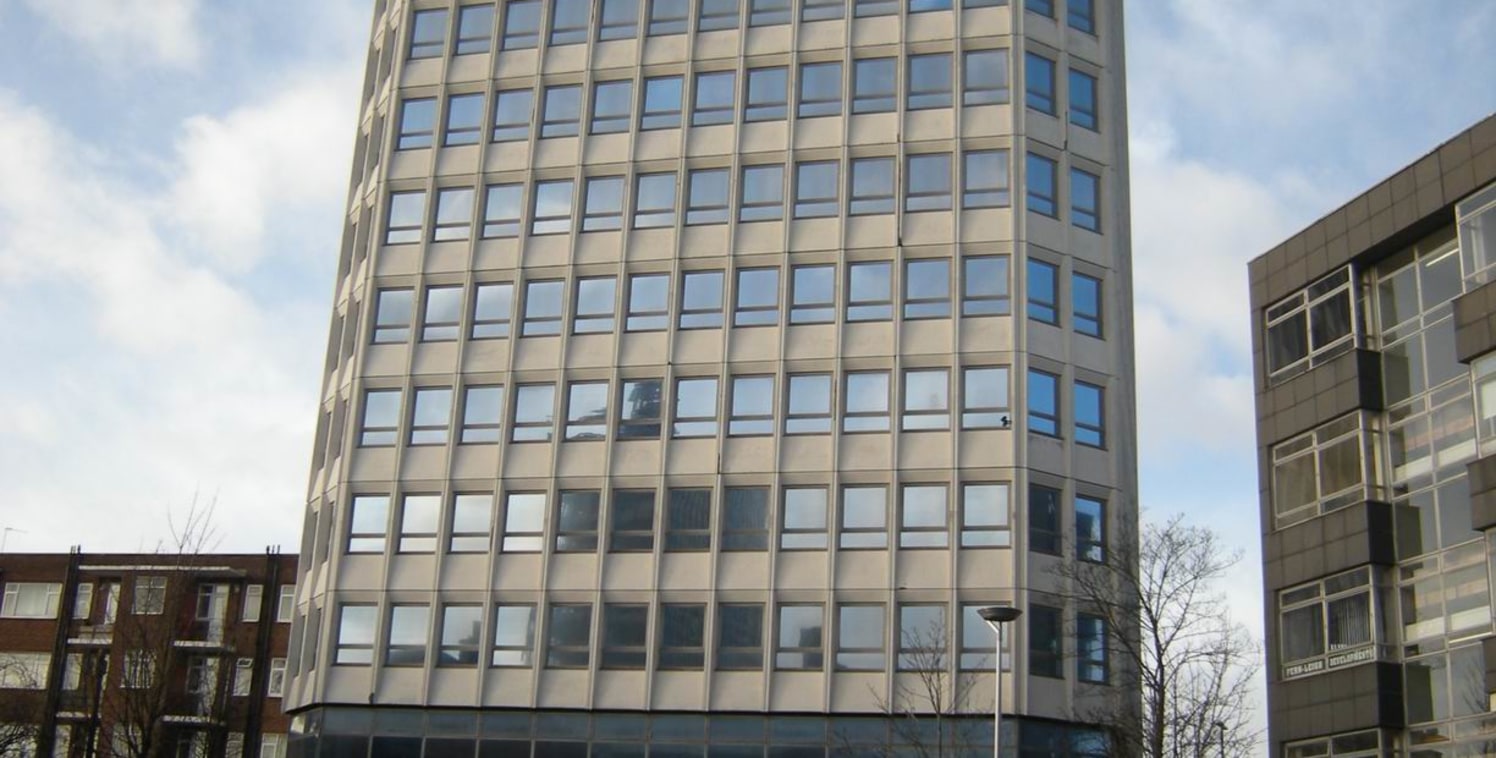 Eaton House is a 12 storey office building at the junction of Warwick Road and the ring road (Junction 6). A car park for the specific use of the building is directly opposite on Warwick Road.