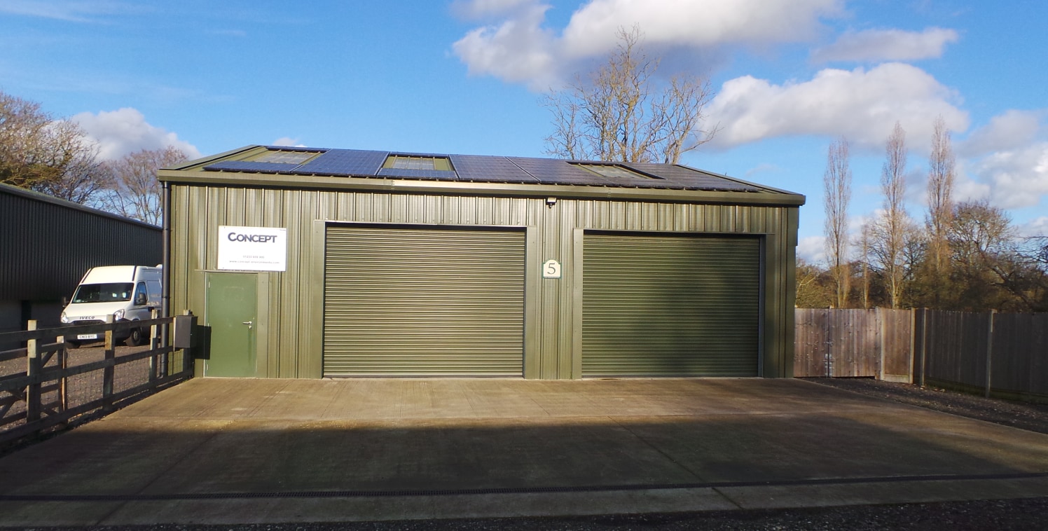 This unit of steel portal frame construction has precast concrete lower elevations with insulated profiled steel cladding to upper elevations under an insulated profileroof, with the benefit of two roller shutter doors, 12 ft 8'' wide by 10 ft 6'' hi...