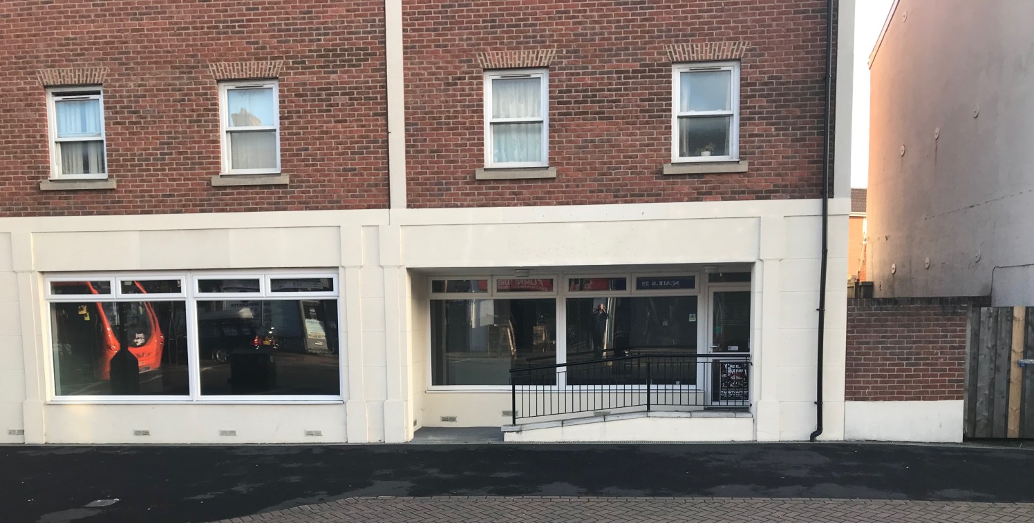 The property is located on East Reach, the main thoroughfare into Taunton town centre, being the A38. The retail unit overlooks this busy road and is located opposite the Esso/Tesco Express petrol filling station. 

The property provides a newly deve...