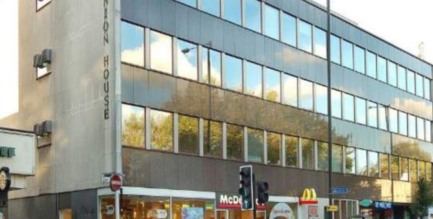 Comprises a prominent modern building over the ground floor reception area on the ground floor and a lift serving all floors. The available space is a mix of open plan and demountable offices and meeting rooms, with male and female WCs and kitchen. H...