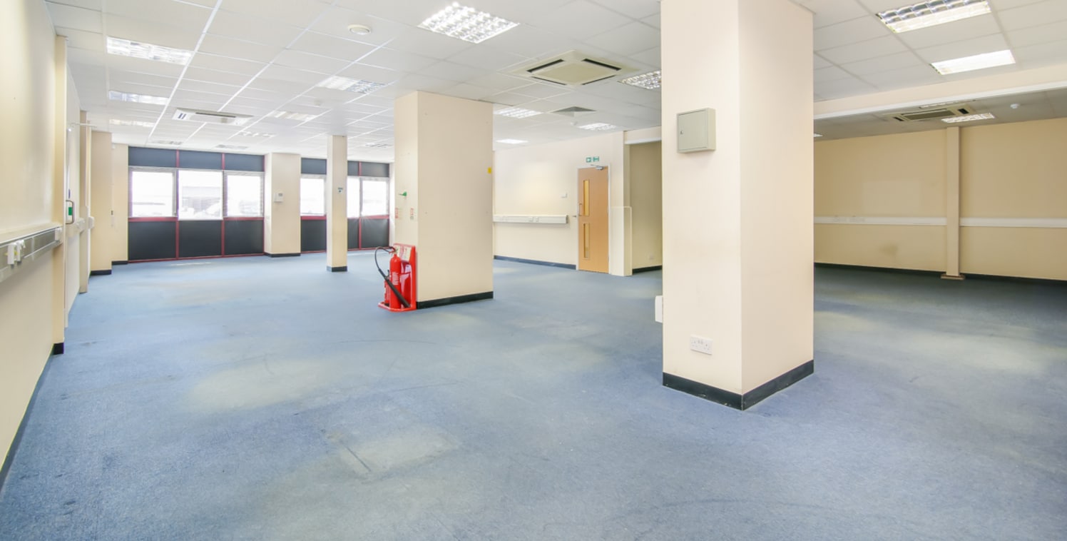 The large office is split across two levels, ground and first floor. Both levels have open plan layouts with ancillary and meeting rooms on either floor. 

There are two WCs in both units which are currently joined. The units can be divided into two...