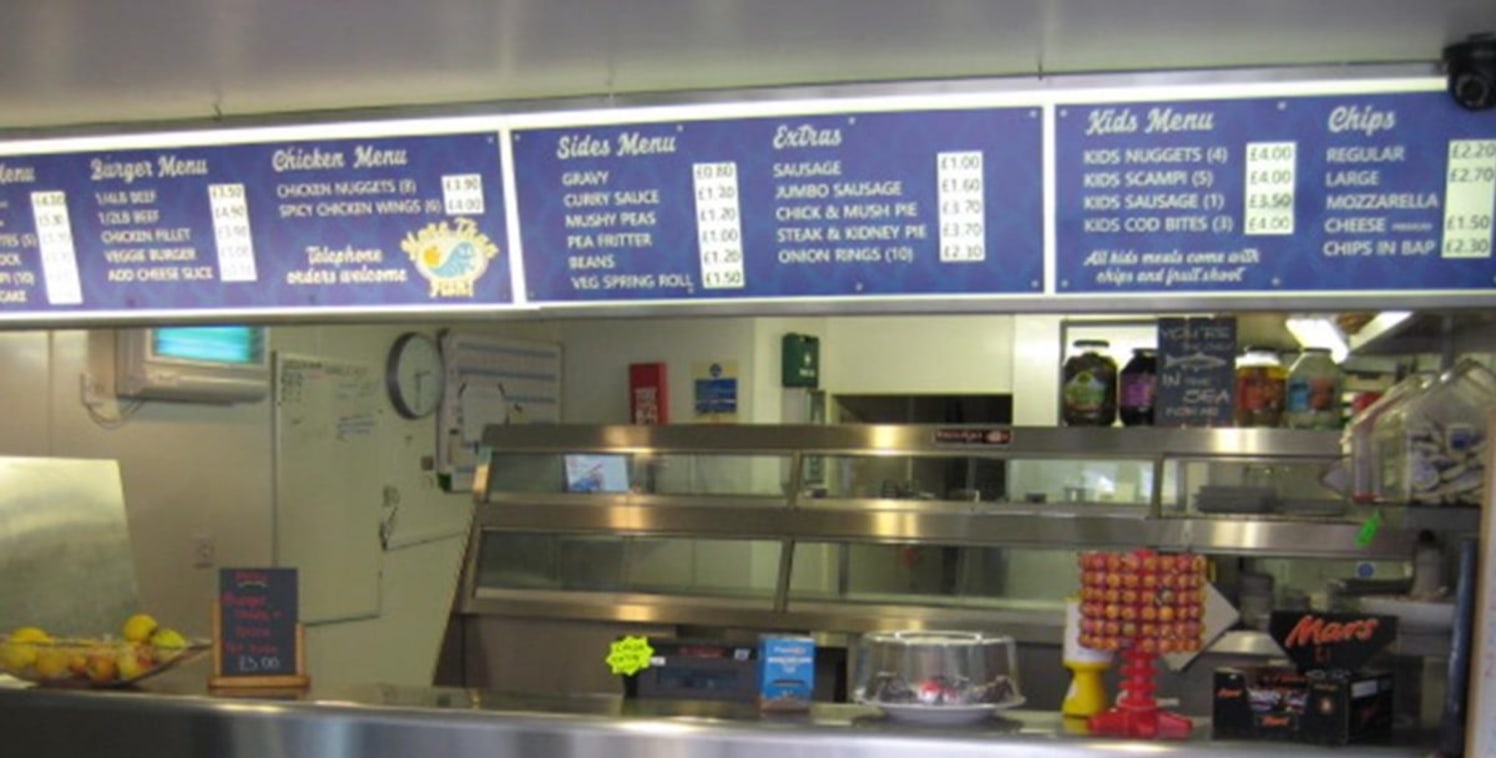 Leasehold Fish & Chip Takeaway/Restaurant Located In Helston\nHigh Street Location\nRef 2384\n\nLocation\nThis respected Fish & Chip Takeaway/Restaurant is located in the Cornish town of Helston, Cornwall. The business stands within a prominent and h...