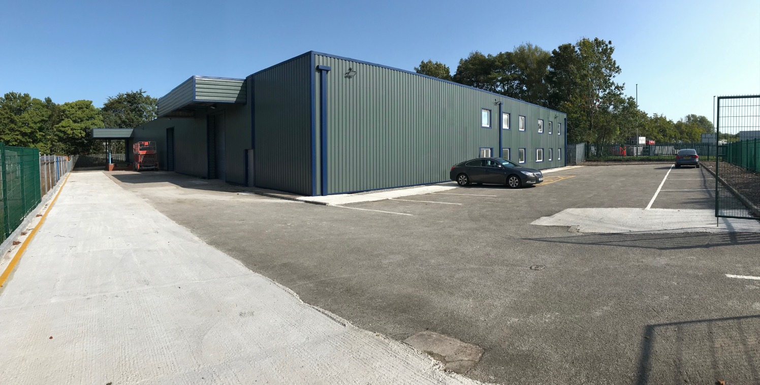 Newly refurbished. New overclad roof. Raised, open docking platform. 3 no. electric roller shutter doors. Office and staff welfare facilities. Ample parking. Fenced and Gated estate.