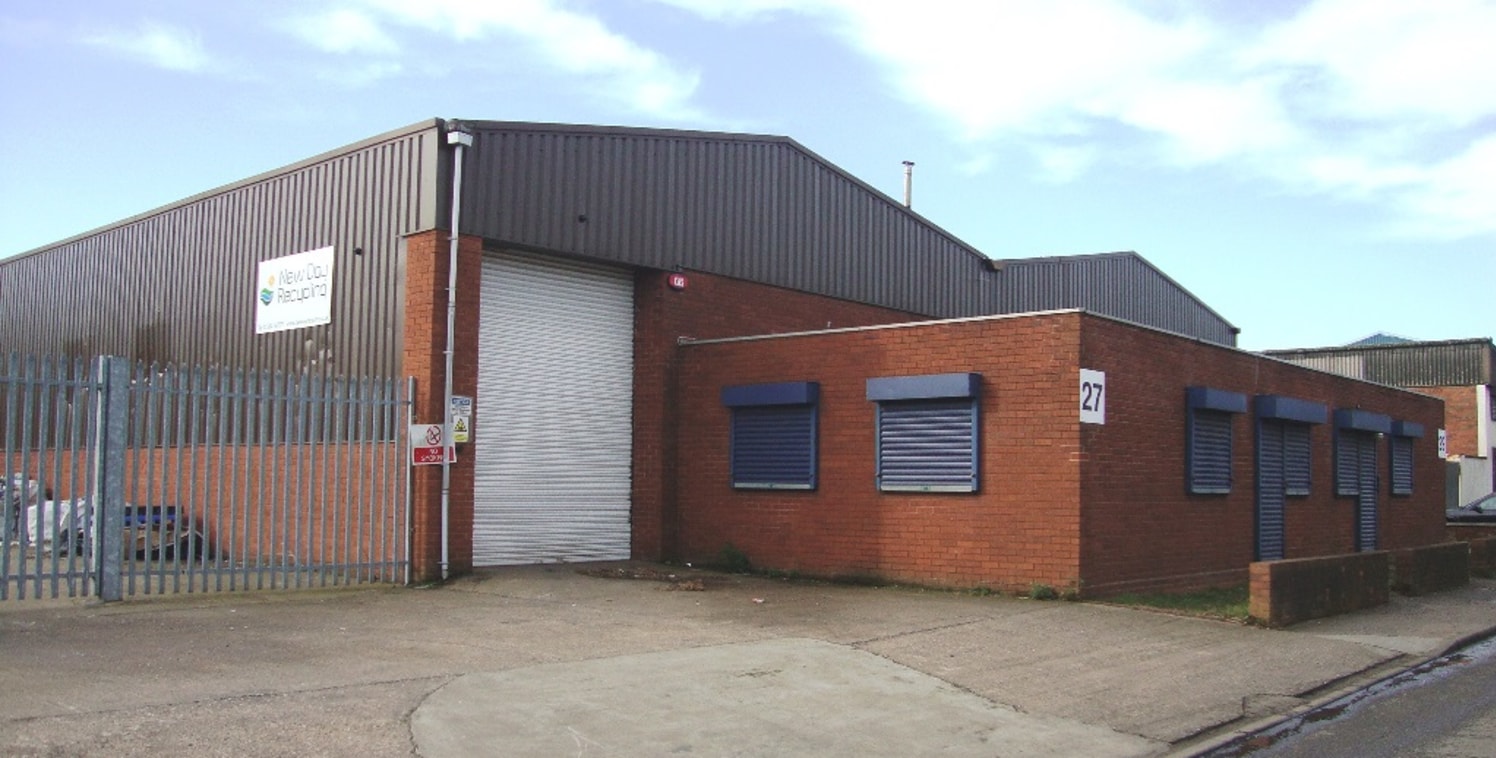 The property comprises two adjoining single bay industrial units of steel portal frame construction with brick elevations, cladding, concrete floor and pitched lined roof (incorporating roof lights). Access to each unit is via electric steel roller s...