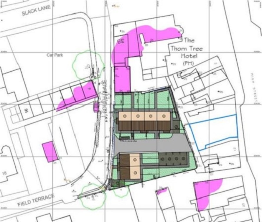 The site has been cleared of all the former buildings and is of an irregular shape with a broad frontage onto South Place/Field Terrace. The remaining boundaries are enclosed behind a mixture of timber fencing, masonry walling and the adjacent buildi...