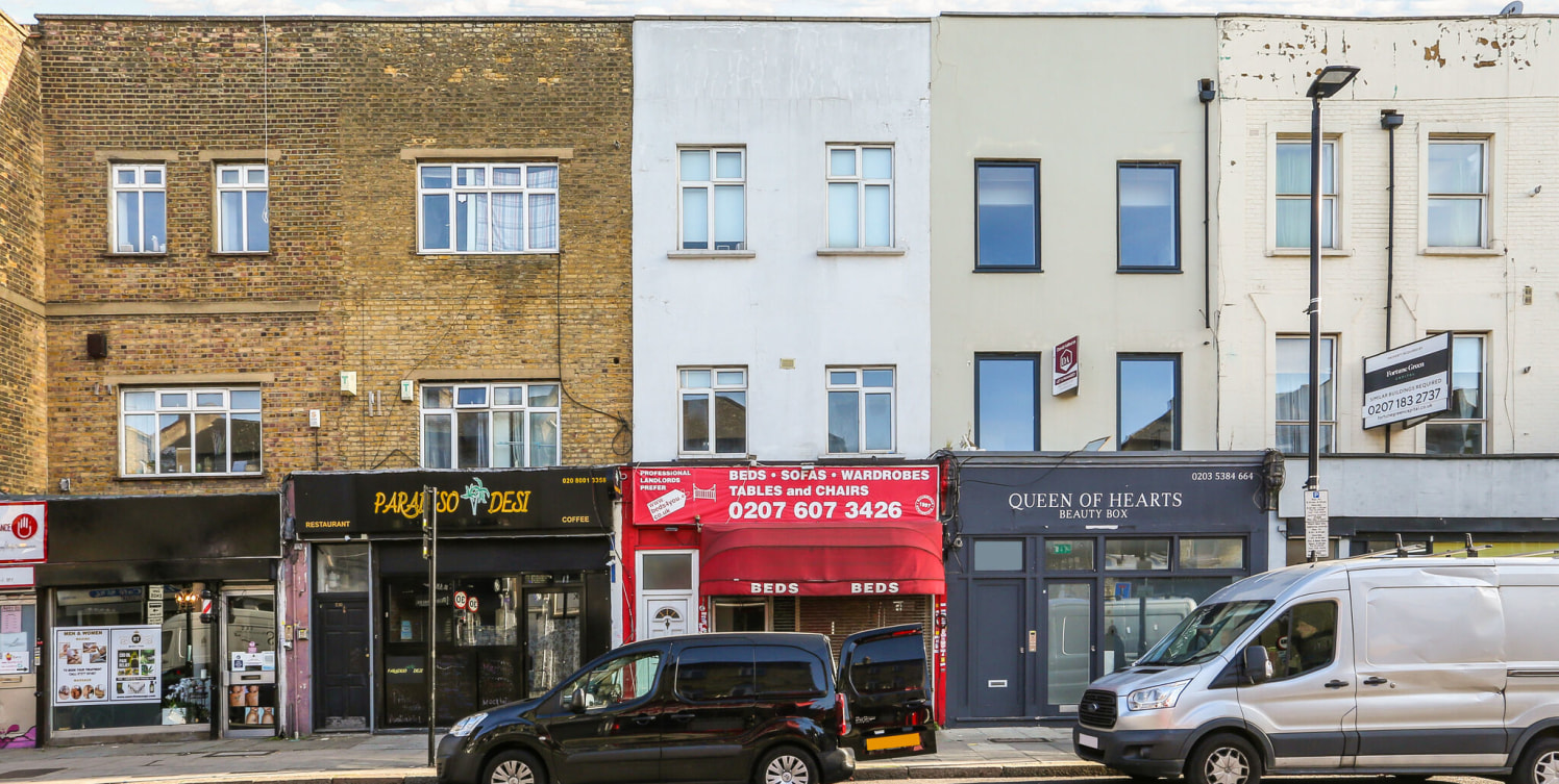 The property is mid terrace shop situated close to the junction with Seven Sisters Road