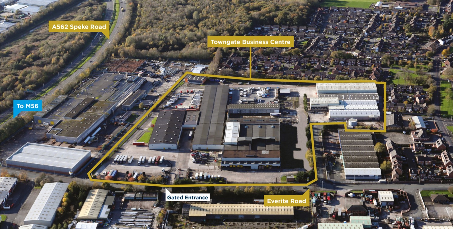 Available with yard/loading facilities. Excellent access M62/M57 & M56. Flexible rents and competitive terms. Ideally located for Widnes/Runcorn, Liverpool & Warrington. 24 hour security. Close to Speke Road A562.