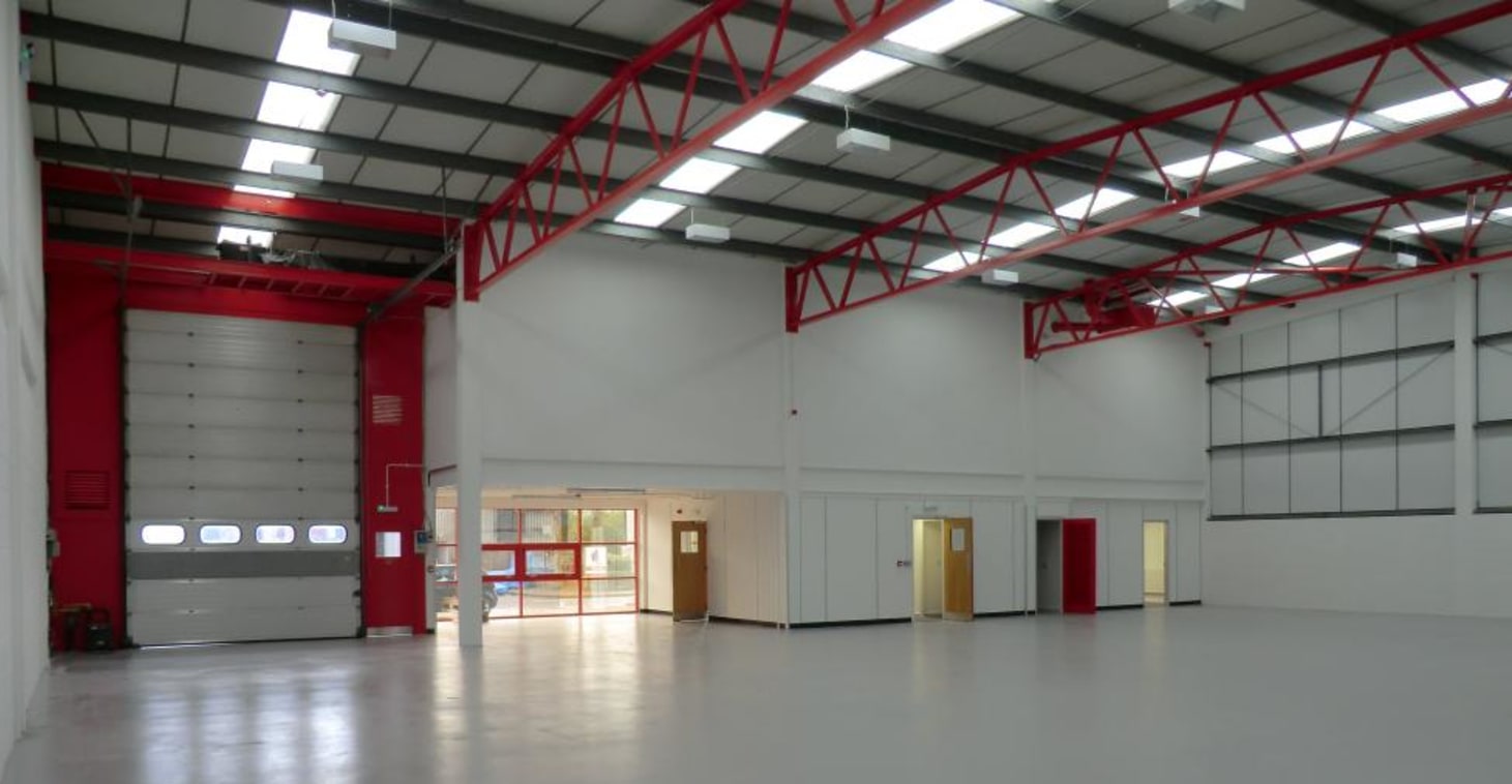 The premises comprise a modern light industrial warehouse/business unit of steel frame construction with profile steel cladding.<br>The unit benefits from two storey office accommodation to the front.<br><br>Specifications<br><br>- Roller shutter doo...