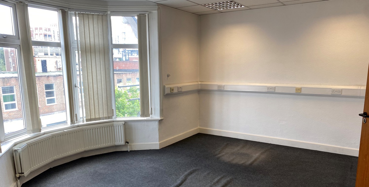 Affordable self- contained second floor offices with ground floor entry. The floor is split into five rooms with separate kitchen and male/female WCs.