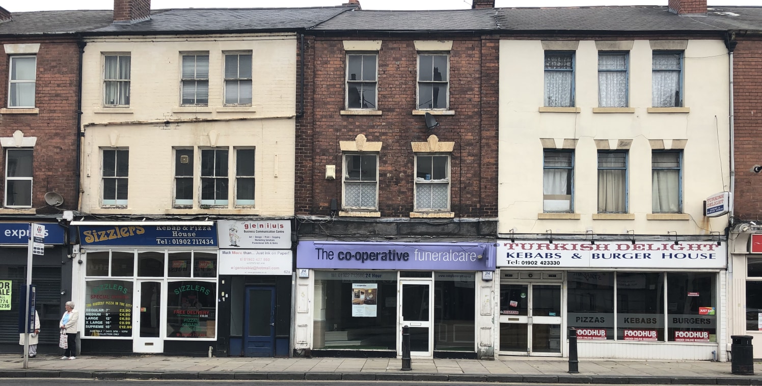 The property is located on the prominent retail A41 road close to Wolverhampton City Centre, approximately 0.5 miles away. The surrounding area includes a mix of retailers and professional firms, with a large Sainsburys supermarket and subway nearby....