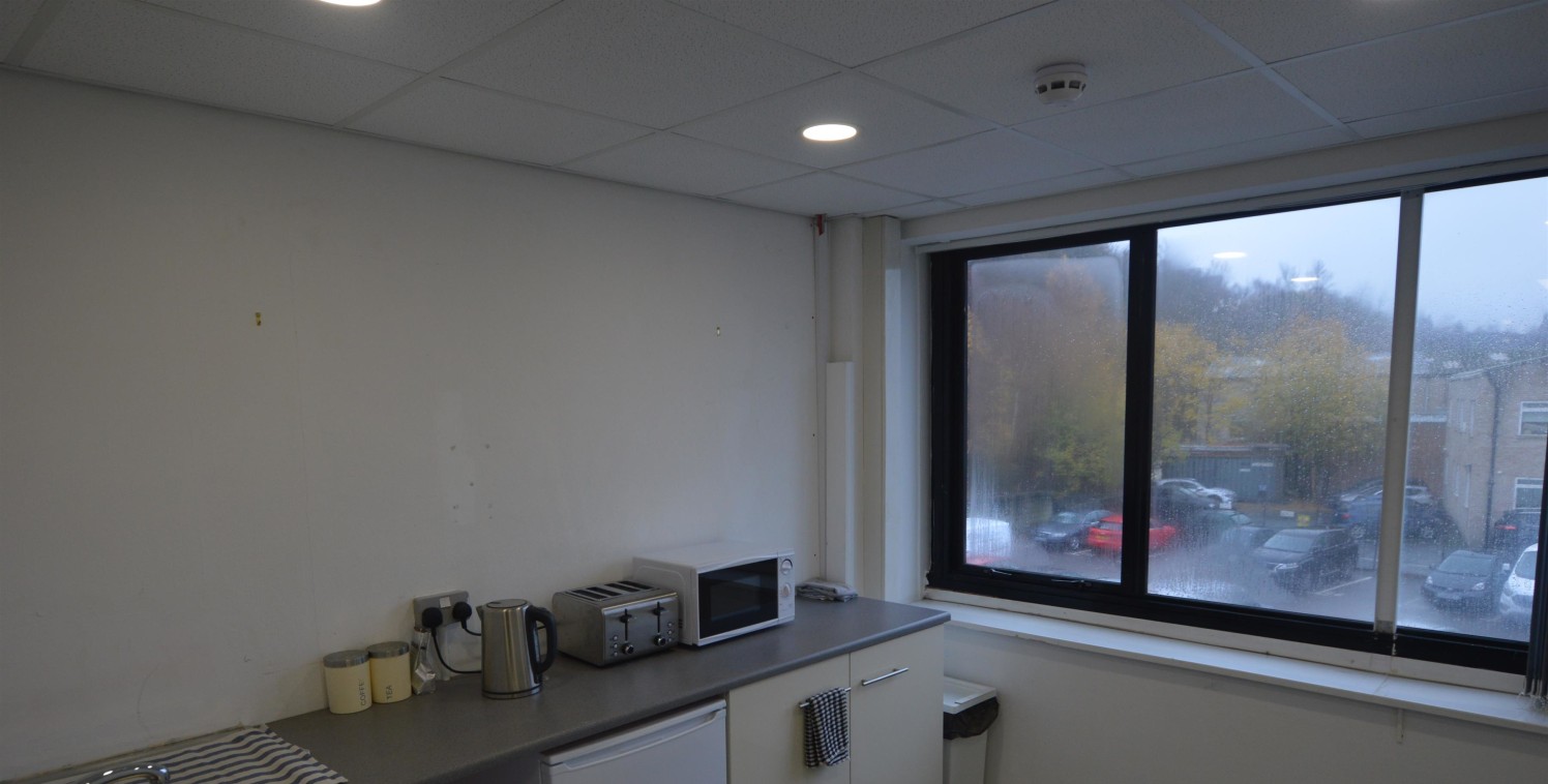 The premise comprises a 1st floor office suite located in Redlands Business Centre. 

Internally, the office benefits from suspended ceiling, perimeter trunking , WC and kitchen facillties and is to be refurbished.