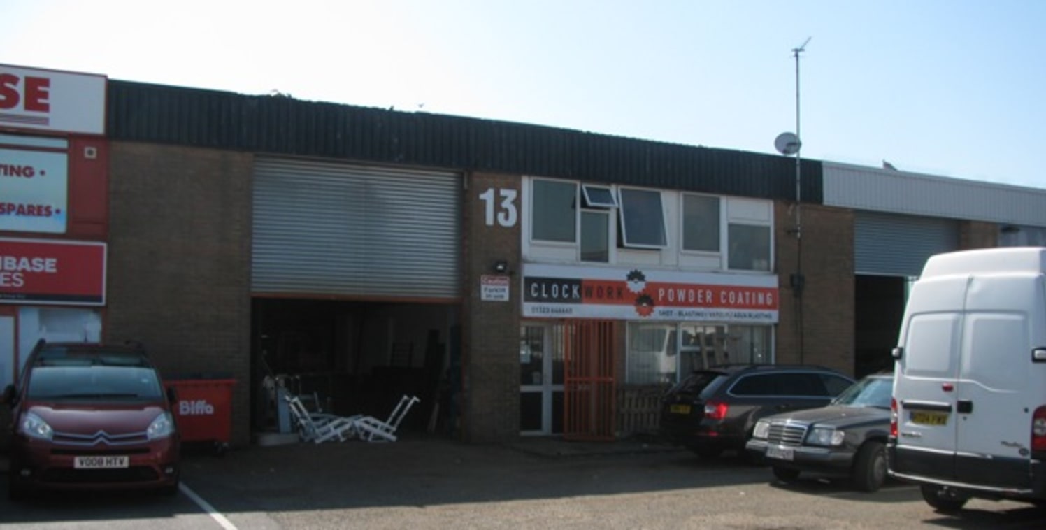 The unit is steel portal frame construction with some brick and cladding comprises of approximately 3,183 sq ft and has a small mezzanine area of 561 sq ft. Location The premises are situated on the established Hawthorn Road Industrial Estate which l...