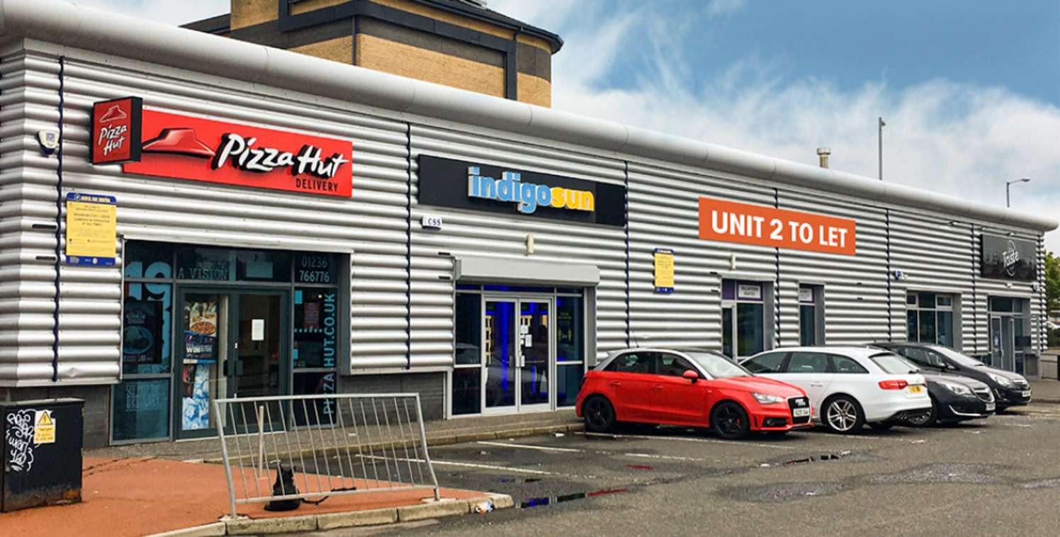 <p>Retail park with ample onsite parking and McDonalds drive-thru in Airdrie, Scotland.</p><ul>

<li>HIGHLY VISIBLE FROM ‘MORRISONS ROUNDABOUT’</li>

<li>UNIT 1 LET TO TASTE, FIVE-IN-ONE RESTAURANT AND TAKEAWAY</li>

<li>ALONGSIDE INDIGO SUN AND PIZZ...