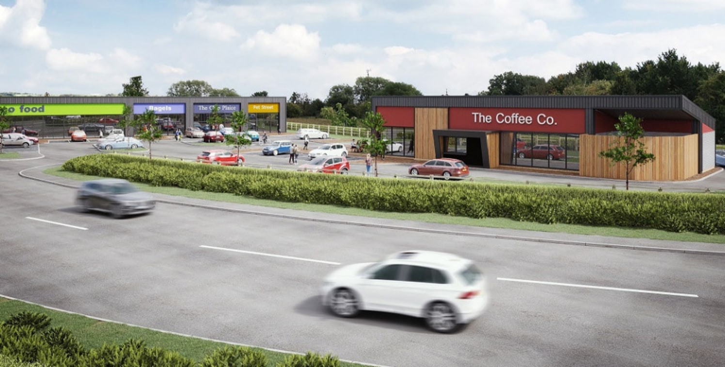 The development will comprise three A5/retail units, a convenience store and a drive-thru restaurant with communal service yard, associated landscaping and 50 car parking spaces. Hawke Ridge Business Park is a £50million 35 acre mixed use development...