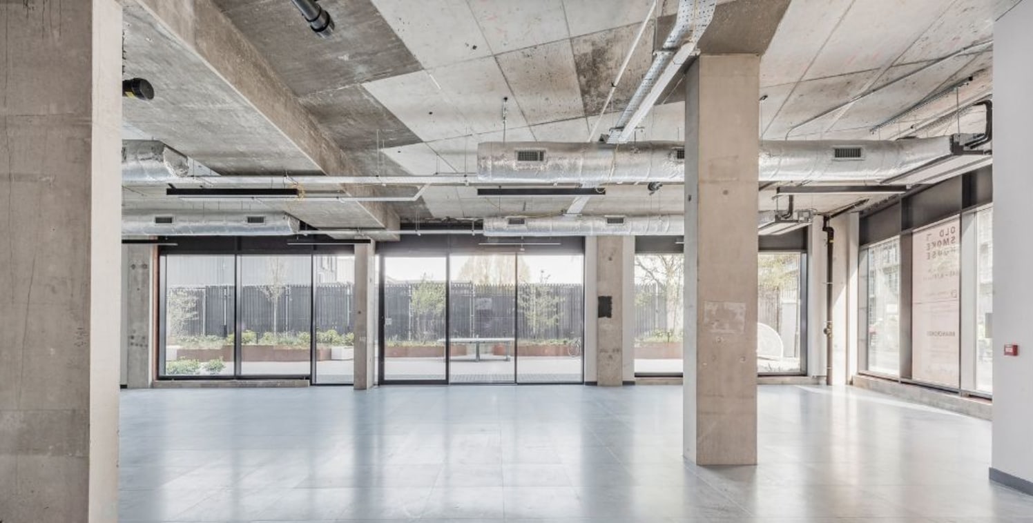 The property provides ground floor commercial use (Class B1) within a mixed-use 5 storey property. The interiors have exceptional natural light with floor to ceiling windows, contemporary suspended lighting, exposed concrete and raised floor. 

The p...