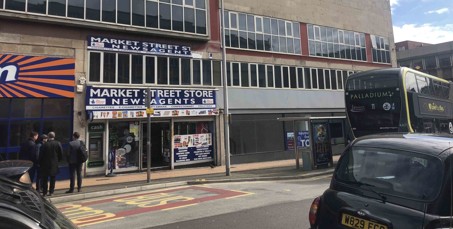 The subject property occupies a high profile position with frontages to Church Street, Market Street and Corporation Street in the heart of Blackpool's prime retail core.