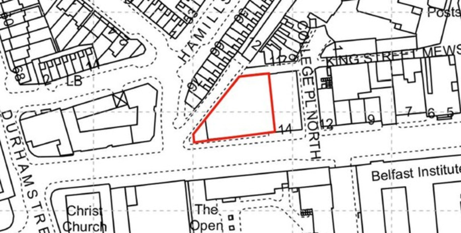 Residential Development Opportunity with Planning Application Submitted for 49 No. Apartments\n\nThe subject property is located on College Square North with return frontage onto College Place North, adjacent to RBAI and John Bell House and a short w...