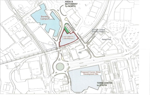 LOCATION\n\nThe site fronts Royle Road off Stanhope Street, the main arterial road to Junction 11 of the M65. The site is within walking distance of the town centre and directly opposite the Burnley UCLAN/college facility....