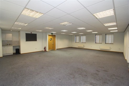 INCENTIVES AVAILABLE - Modern first floor open plan offices of approximately 1,640sqft benefitting from suspended ceilings with strip lighting, two kitchenettes and communal toilet facilities. In addition there are 5 allocated off-street parking spac...