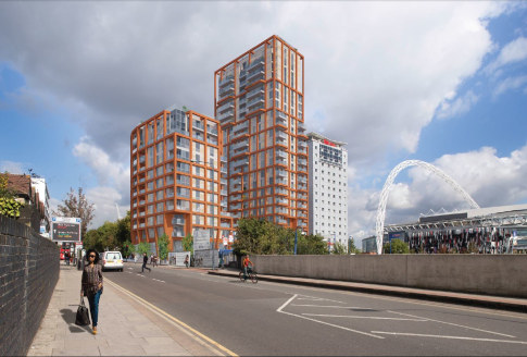 Highly Prominent A1 Unit. Within Major New-Build 198-Residential Unit Scheme. 34 Wembley Hill Road, Wembley HA9 8AD. Approx....