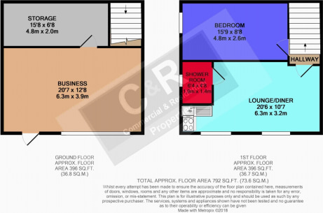 C & R City are please to bring to market this end terrace type commercial property with living accommodation above, the building itself is in a great location and would make a great development property or continued business. The business below is we...