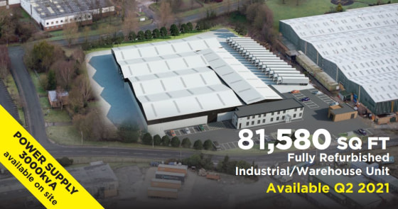 Secure self-contained site. 7.2m height to eaves / 8.8m height to ridge. New concrete yard and new concrete internal floor. New roof with 10% roof lights. New cladding to walls and existing steels to be painted. 3 no. dock levellers with new canopy t...