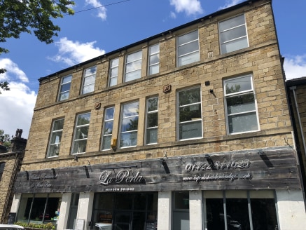 The premises comprise part of the first floor of a three-storey stone built building which houses a restaurant on ground floor level and offices and studio rooms to the upper floors. The suite is accessed via a newly renovated central doorway on grou...