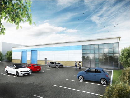 The property once completed will comprise a new build high specification portal framed industrial/warehouse unit with accommodation benefiting from:

- Horizontal composite micro-rib wall cladding to the North and East elevations 1 Powder coated alum...