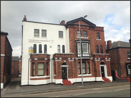 An adjoining pair of period, semi-detached office buildings with car park to the rear.

The interior provides individual office rooms, with a small kitchen area on each floor.

The basement provides storage and is accessed via an internal stair.

The...